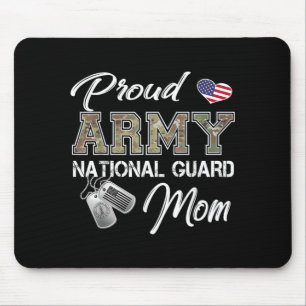 Proud Army National Guard Mum US Flag Dog Tag Mouse Pad