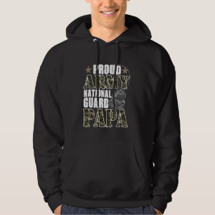 Proud Army National Guard Papa Camo Military Famil Hoodie