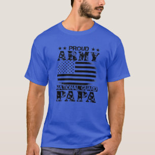 Proud Army National Guard Papa U.S. Military Gift T-Shirt