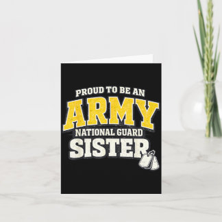 Proud Army National Guard Sister Military Family Card