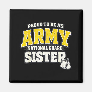 Proud army national guard sister military family P Magnet