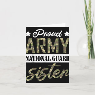 Proud Army National Guard Sister Military Family V Card