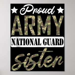Proud Army National Guard Sister Military Family V Poster