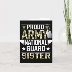 Proud Army National Guard Sister Veterans Day Amer Card