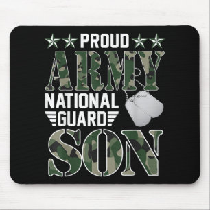 Proud Army National Guard Son Military Family Vete Mouse Pad
