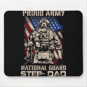 Proud Army National Guard Step-dad Shirt Veterans  Mouse Pad