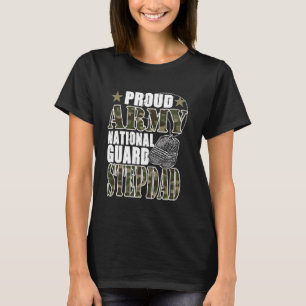 Proud Army National Guard Stepdad Camo Military Fa T-Shirt