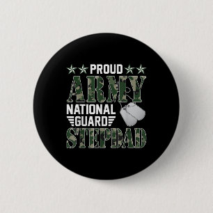 Proud Army National Guard Stepdad Military Family 6 Cm Round Badge