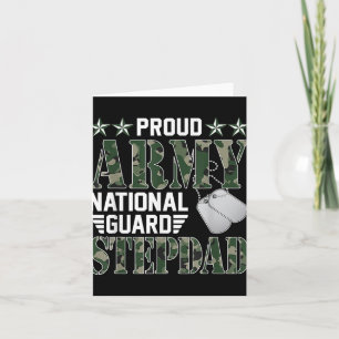Proud Army National Guard Stepdad Military Family Card