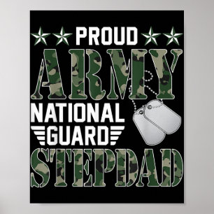 Proud Army National Guard Stepdad Military Family Poster
