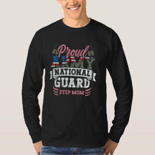 Proud Army National Guard Stepmom Dog Tag US Milit T-Shirt