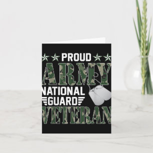 Proud Army National Guard Veteran Military Family  Card