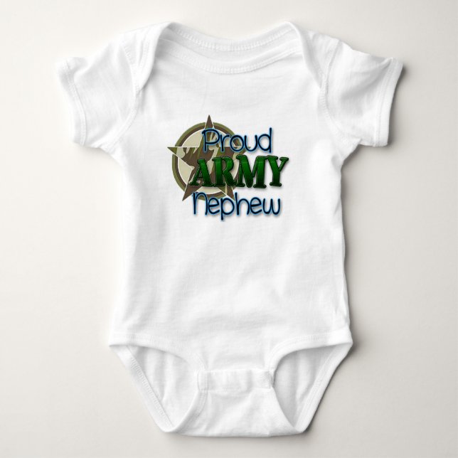Proud ARMY Nephew Baby Bodysuit (Front)