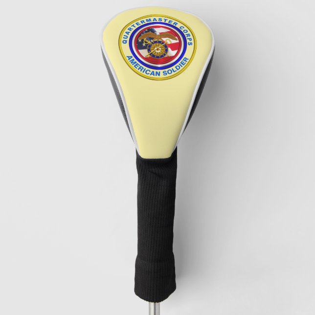 Proud Army Quartermaster Corps Veteran Golf Head Cover (Front)