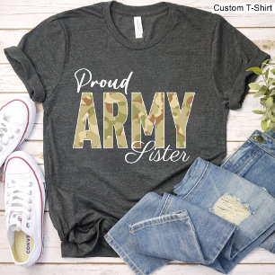 Proud Army Sister Black Veterans lovers T-Shirt