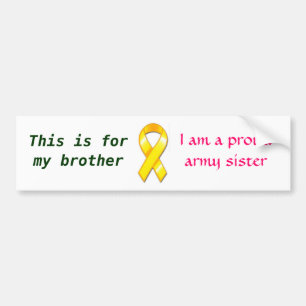 Proud Army Sister Bumper Sticker