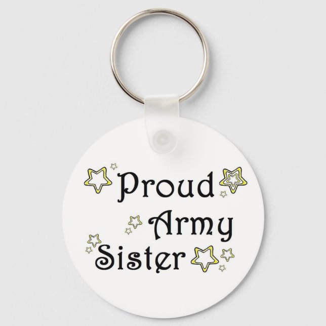 proud army sister key ring (Front)