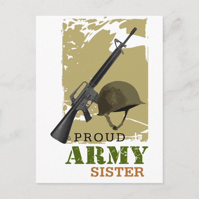 Proud Army Sister Postcard (Front)