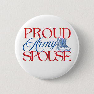 Proud Army Spouse – U.s. Army Wife Husband Militar 6 Cm Round Badge