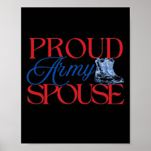 Proud Army Spouse – U.s. Army Wife Husband Militar Poster