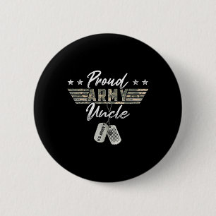 Proud Army Uncle American Veteran Military  6 Cm Round Badge