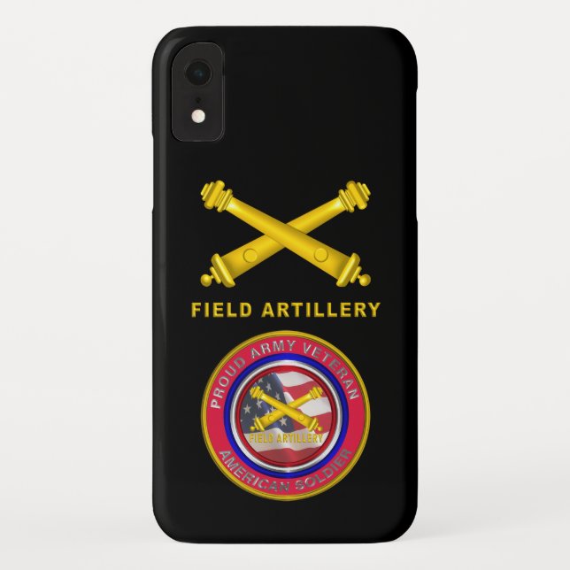 Proud Army Veteran Field Artillery Soldier Case-Mate iPhone Case (Back)