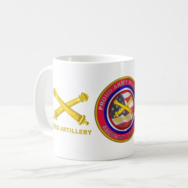 Proud Army Veteran Field Artillery Soldier Coffee Mug (Front Left)