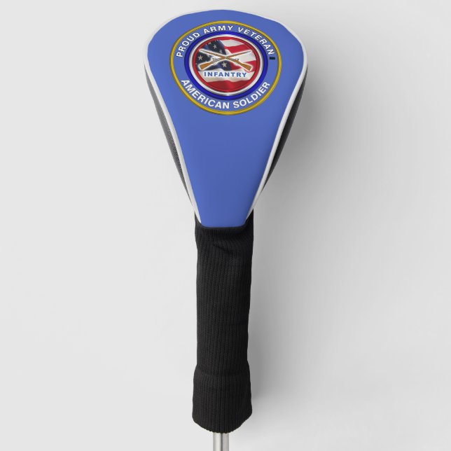 Proud Army Veteran Infantry Golf Head Cover (Front)