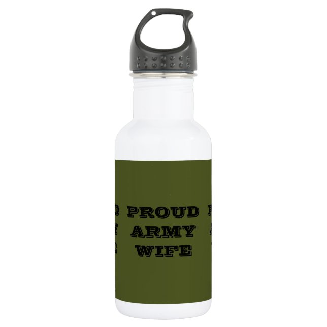 Proud Army Wife 532 Ml Water Bottle (Front)