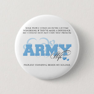 Proud ARMY Wife 6 Cm Round Badge