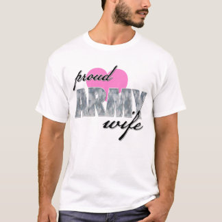 Proud Army Wife ACU Hear T-Shirt