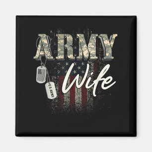 Proud Army Wife American Veteran Military Gift Magnet