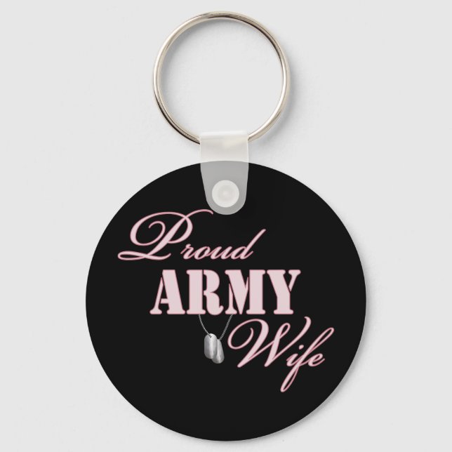Proud Army Wife Key Ring (Front)