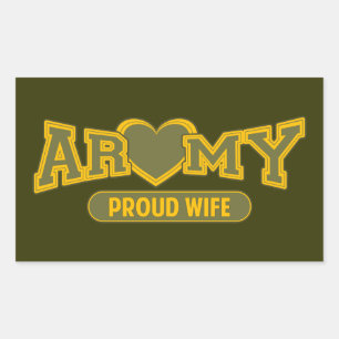 Proud Army Wife Rectangular Sticker
