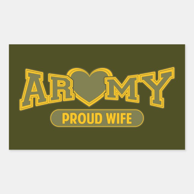 Proud Army Wife Rectangular Sticker (Front)