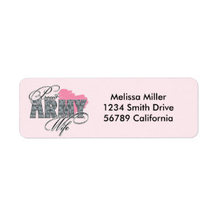 Proud Army Wife Return Address Label