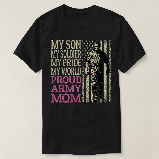 Proud Armys Grandma  Military Pride (26)  T-Shirt (Design Front)
