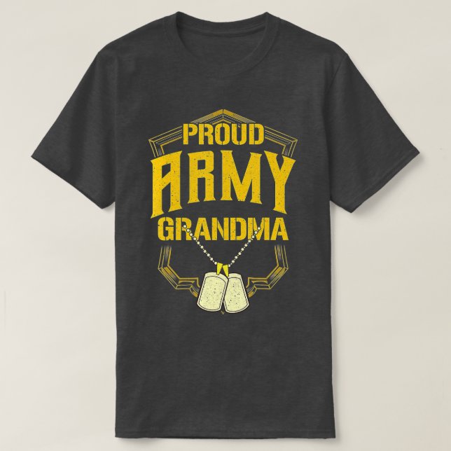 Proud Armys Grandma  Military Pride (84)  T-Shirt (Design Front)