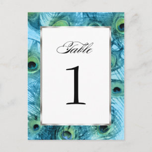 Proud as a Peacock Table Number Set 1112 Postcard