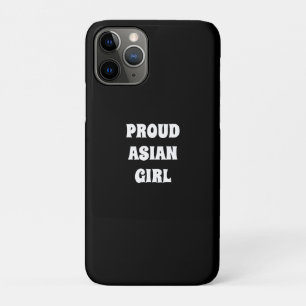 Proud Asian Girl, black white iPhone 11 Pro Case