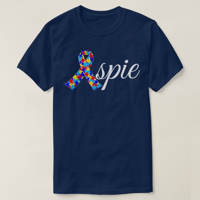 Proud Aspie Asperger Syndrome T-Shirt (Design Front)