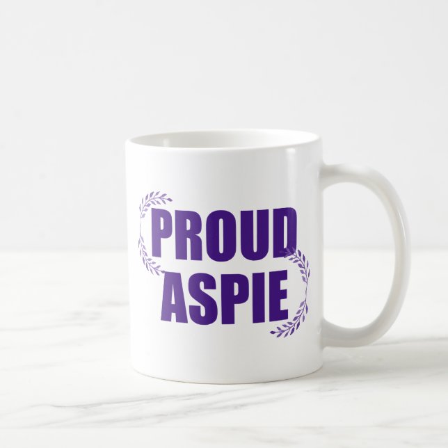 Proud Aspie Pretty Purple Coffee Mug (Right)