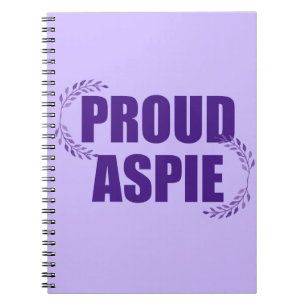 Proud Aspie Pretty Purple Notebook