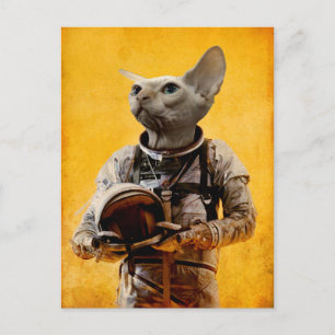 Proud astronaut postcard