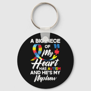 Proud Au Aunt _ Uncle Autistic Nephew Au Awareness Key Ring
