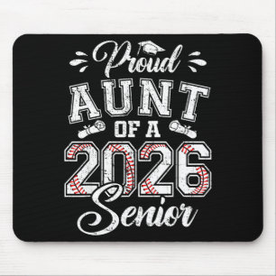 Proud Aunt 2026 Senior Baseball Artwork Mouse Pad