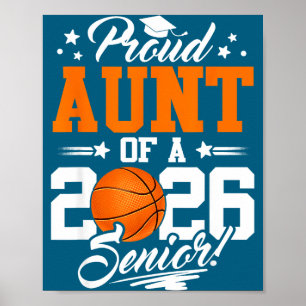 Proud Aunt 2026 Senior Graduate Illustration Poster