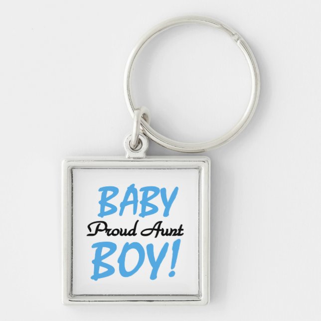 Proud Aunt Baby Boy T-shirts and Gifts Key Ring (Front)
