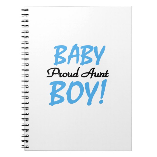 Proud Aunt Baby Boy T-shirts and Gifts Notebook (Front)