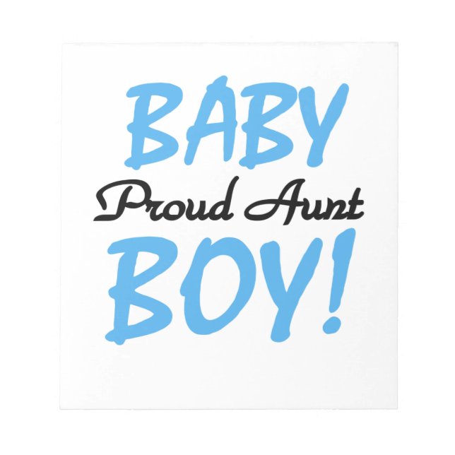 Proud Aunt Baby Boy T-shirts and Gifts Notepad (Front)